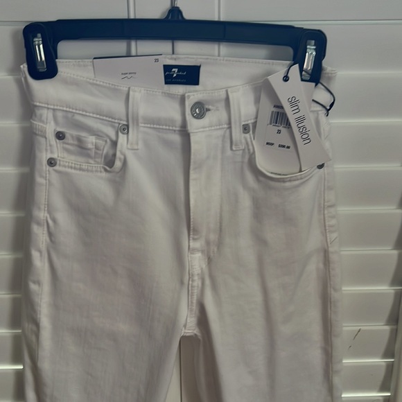 High waisted white ankle skinny jeans - Picture 2 of 3